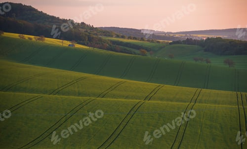 Preview: South Moravia Landscape And Farmland At Sunrise