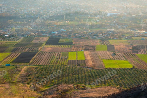 Preview: Scenic Landscape With Settlements, Armenia-Georgia Border