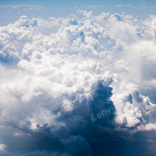 Preview: Beautiful, Dramatic Clouds And Sky Viewed From The Plane. High Resolution And Quality