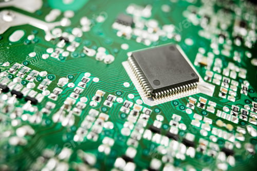 Preview: Chip Close Up On A Integrated Circuit.
