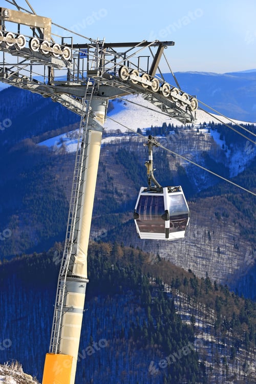 Preview: Skilift On Winter Resort Donovaly In Slovakia