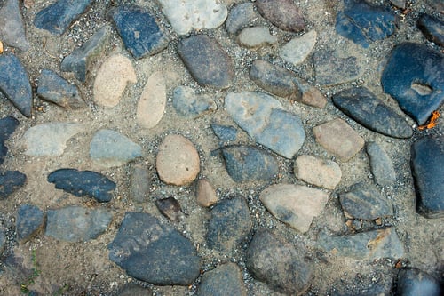 Preview: Irregular Texture Of The Old Blue Gray Stone Wall Outside