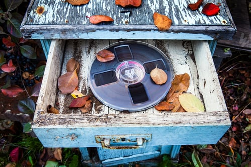 Preview: Reel To Reel Tape In The Old Wardrobe And Dirty Furniture