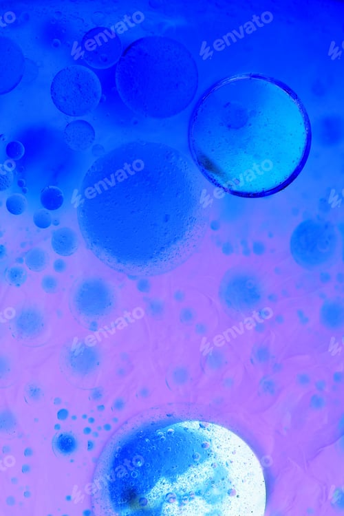 Preview: Abstract, Colorful Composition With Oil, Water And Ink And Inverted Colors