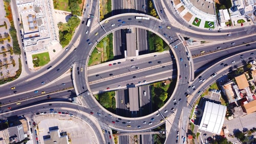 Preview: Aerial Bird'S Eye Photo Of Highway And Ring Road Passing Through City Center