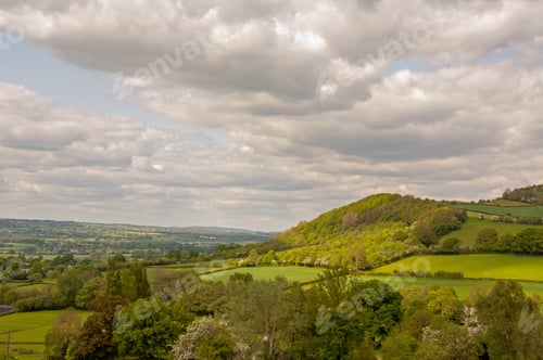 Preview: British Landscape Near Hay On Wye On The Border Of England And Wales.