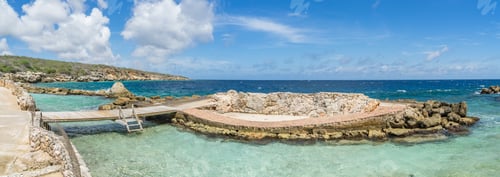 Preview: Small Beach In Curacao A Small Caribbean Island In The Netherland Antilles