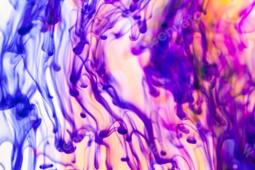 Preview: Abstract Composition With Ink And Small Bubbles. Beautiful Background, Texture And Colors
