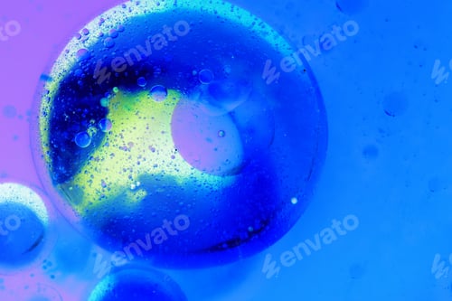 Preview: Abstract, Colorful Composition With Oil, Water And Ink And Inverted Colors