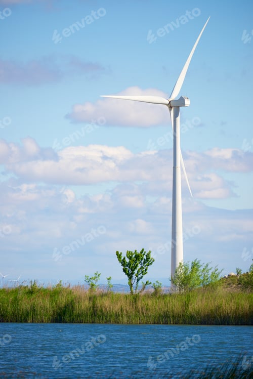 Preview: Wind Turbines For Electric Power Production, Zaragoza Province, Aragon In Spain.