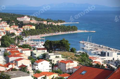Preview: Baska Voda Vacation Resort, Croatia. Resort Town In Dalmatia. Makarska Riviera.