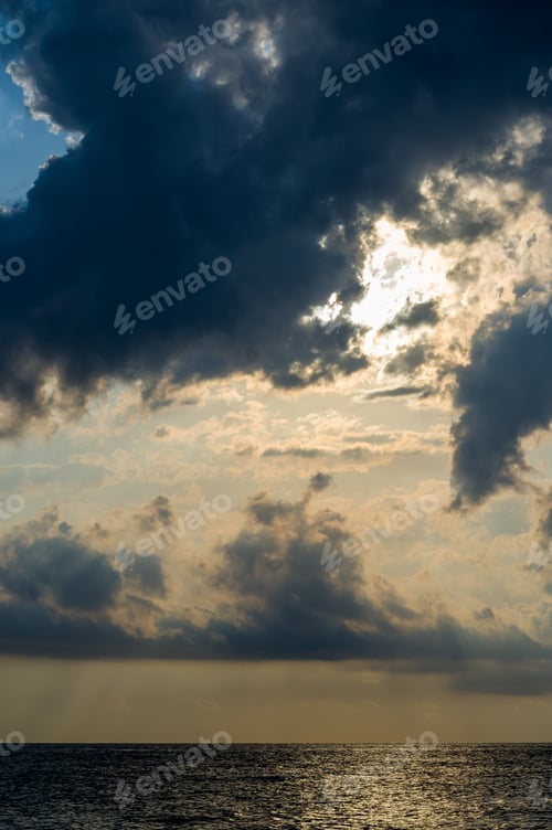 Preview: Amazing Sea Sunset, The Sun, Waves, Clouds
