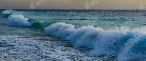 Preview: Sunset And Rough Wave Views Around Curacao A Small Caribbean Island
