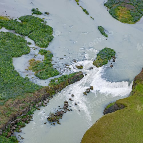 Preview: Aerial View Over The River In Iceland