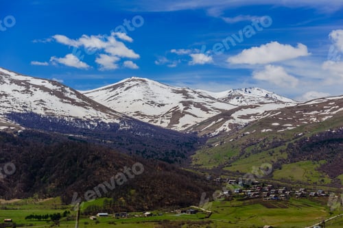 Preview: Spring Landscape With Snowy Mountains, Armenia