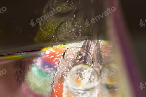 Preview: Abstract Composition With Underwater Tubes With Colorful Jelly Balls Inside And Bubbles