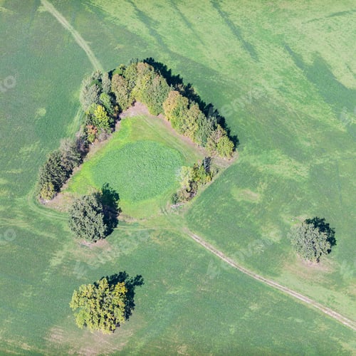 Preview: Aerial View Over The Rural Fields In Summertime
