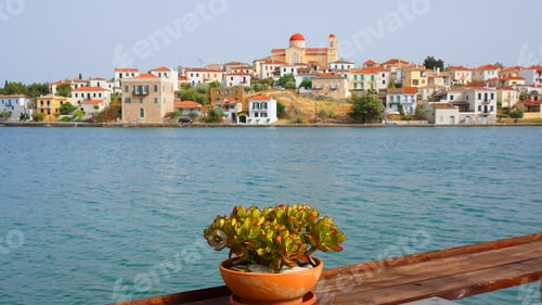 Preview: Photo From Iconic Picturesque Fishing Village Of Galaxidi With Traditional Neoclassic Houses