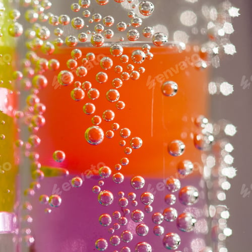 Preview: Abstract Composition With Underwater Tubes With Colorful Jelly Balls Inside And Bubbles