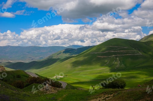 Preview: Nature Landscape With Cumulus Clouds
