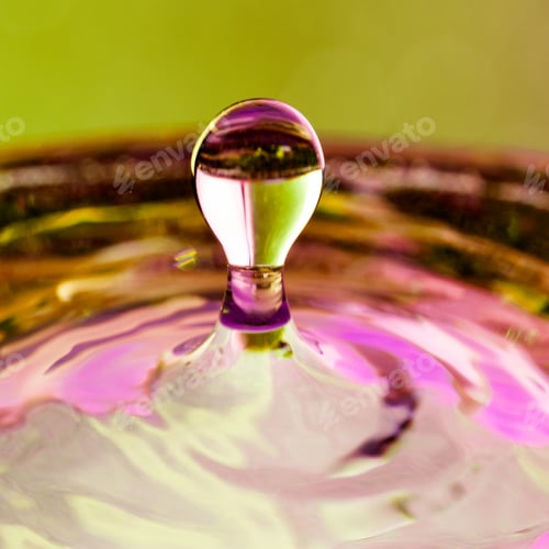 Preview: Colorful, Abstract Composition With Water And Water Drops