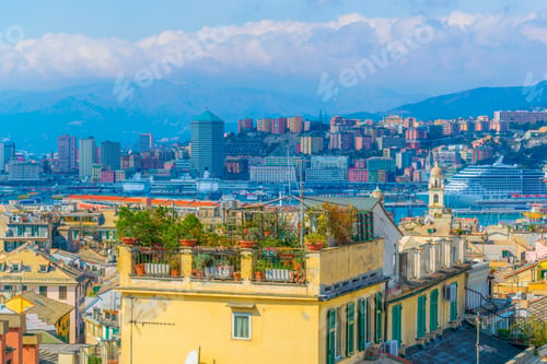 Preview: Aerial View Of The Italian City Genoa