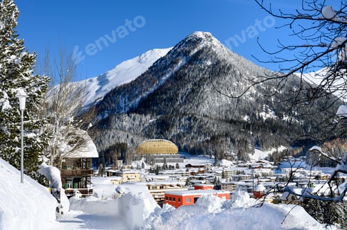 Preview: Scenery Of Winter Resort Davos - The Home Of World Economy Forum Annual Meeting.