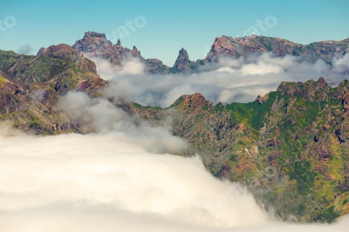 Preview: View Of Pico Ruivo And Pico Do Areeiro Peaks In Madeira, Portugal