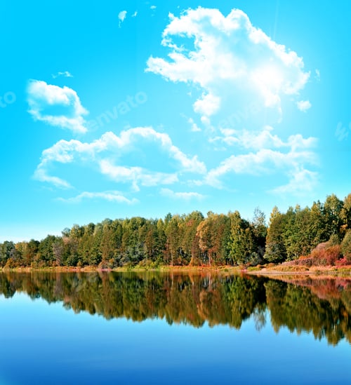 Preview: Lake In Autumn Forest