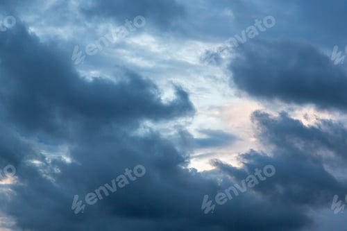 Preview: Natural Background With Dark Storm Clouds. The Sky Before A Storm.