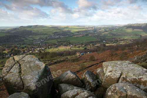 Preview: Rocky Landscape In Derbyshire, Uk