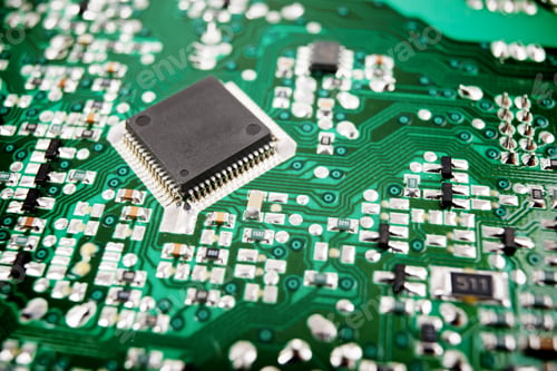 Preview: Chip Close Up On A Integrated Circuit.