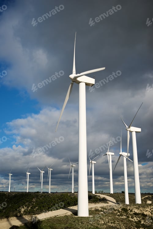 Preview: Windmills For Electric Power Production, Zaragoza Province, Aragon, Spain