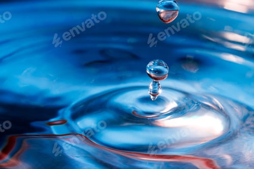 Preview: Colorful, Abstract Composition With Water And Water Drops