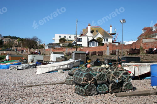 Preview: Lobster Pots On Beach