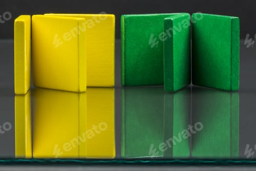 Preview: Colorful Wooden Pieces For Tangram Technique