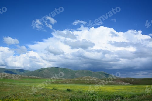 Preview: Summer Landscape With Dramatic Clouds