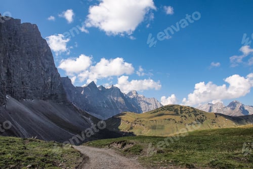 Preview: View Of The Alps Named Karwendel At The Area "Ahornboden" In Austria