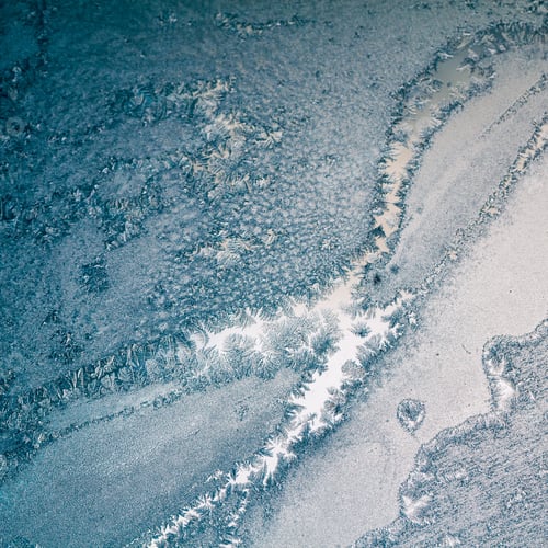 Preview: Ice Flowers On Glass - Texture And Background. High Resolution And Sharp, Beautiful Details