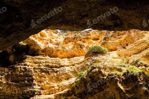 Preview: Benagil Caves On Algarve Shore In Portugal. The Coast Is Famous From Its Caves And Beaches.