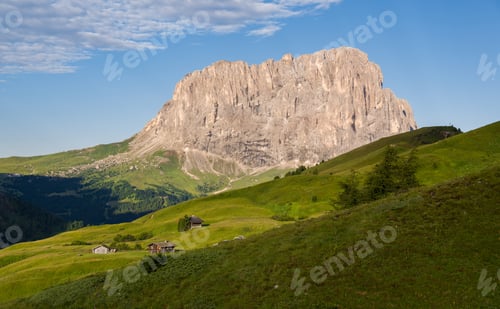 Preview: Mountains Above Val Gardena Mountain Pass In The Dolomites