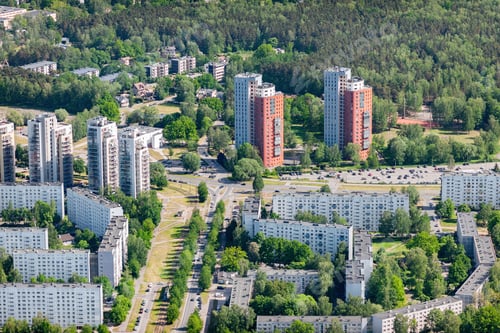 Preview: Aerial View Over The Suburb Of The Riga City