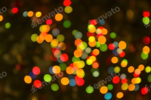 Preview: Abstract Circular Lights Blurred Bokeh Holiday Background Of Christmas Light