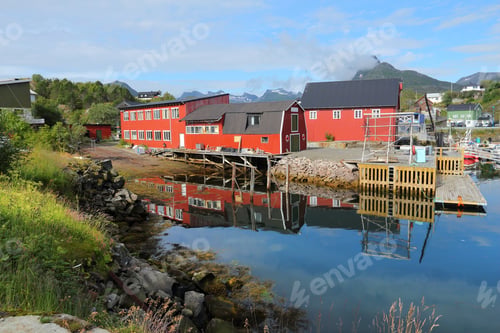 Preview: Lofoten Islands In Arctic Norway. Svolvaer Town View On Austvagoya Island.