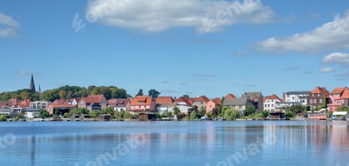 Preview: Panoramic View Of Malchow In Mecklenburg Lake District,Germany