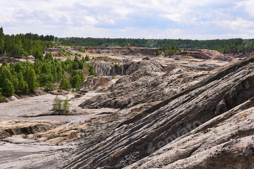 Preview: Clay Hills And Ravines On The Site Of An Old Kaolin Quarry