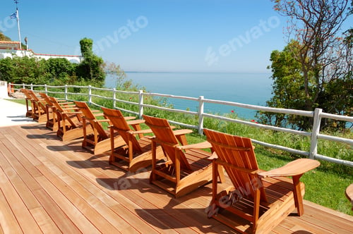 Preview: Sea View Area With Wooden Chairs