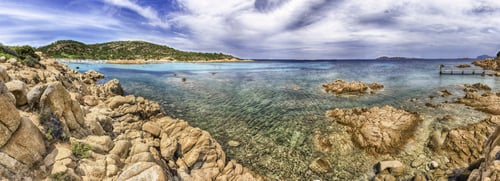 Preview: Panoramic View Of The Iconic Spiaggia Del Principe, One Of The Most Beautiful Beaches In Costa