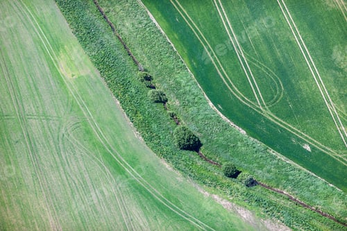 Preview: Aerial View Over The Rural Fields In Summertime