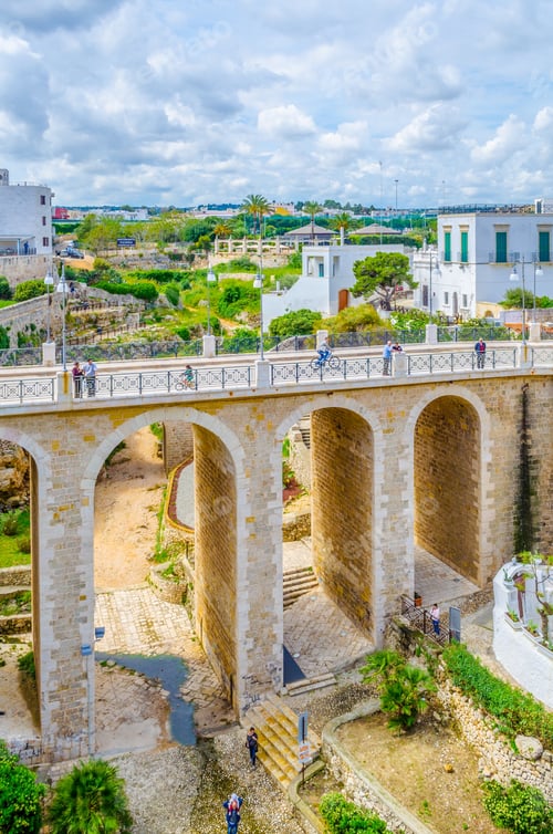 Preview: View Of A Famous Bridge In The Italian Town Polignano A Mare